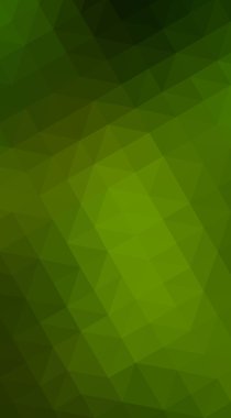 Üçgenler ve degrade origami tarzında oluşan koyu yeşil köşeli tasarım illüstrasyon.