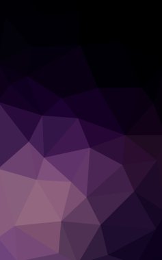 Üçgenler ve degrade origami tarzında oluşan koyu mor kenarlı tasarım deseni