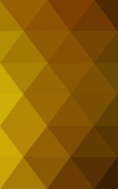 Üçgenler ve degrade origami tarzında oluşan koyu sarı poligonal tasarım deseni.