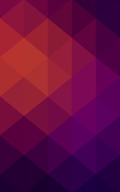 Üçgenler ve degrade origami tarzında oluşan koyu pembe, sarı poligonal tasarım deseni