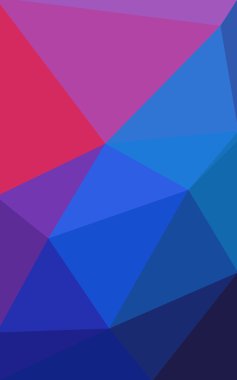 Üçgenler ve degrade origami tarzı oluşur çok renkli mavi, kırmızı kenarlı tasarım deseni.