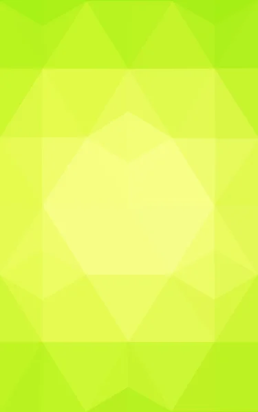 Mehrfarbiges grünes, gelbes, orangefarbenes polygonales Muster, das aus Dreiecken und einem Farbverlauf im Origami-Stil besteht. — Stockfoto