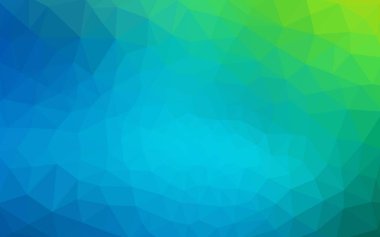 Üçgenler ve degrade origami tarzı oluşur çok renkli yeşil, mavi köşeli tasarım deseni.