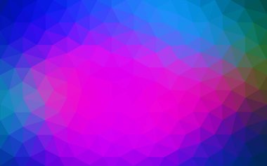 Üçgenler ve degrade origami tarzı oluşur çok renkli koyu pembe, mavi köşeli tasarım deseni.