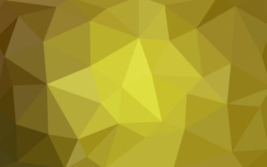 Üçgenler ve degrade origami tarzında oluşan ışık yeşil-sarı poligonal tasarım deseni