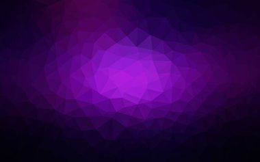 Üçgenler ve degrade origami tarzında oluşan koyu mor, pembe poligonal tasarım deseni