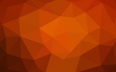 Üçgenler ve degrade origami tarzında oluşan ışık turuncu poligonal tasarım deseni