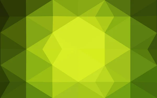 Green polygonal design pattern, which consist of triangles and gradient in origami style. — Stock Vector
