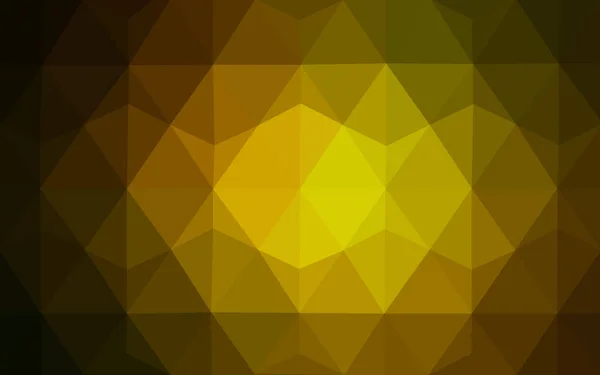 삼각형 및 종이 접기 스타일에서 그라데이션 이루어져 있는 어두운 녹색-노란색 다각형 디자인 패턴 — 스톡 벡터