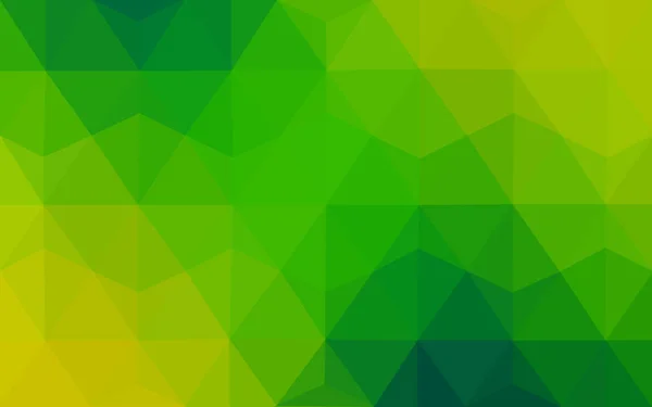 三角形と折り紙スタイルの勾配から成っている暗い青、緑の多角形のデザイン パターン — ストックベクタ