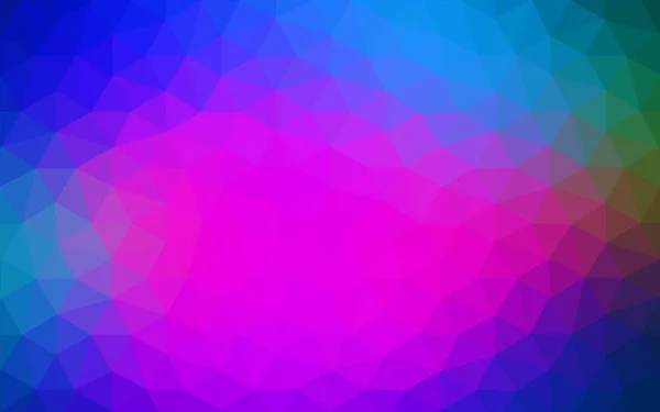 Vícebarevná tmavě růžové, modré polygonální návrhový vzor, který se skládají z trojúhelníků a gradient v origami stylu. — Stockový vektor