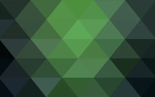 Dunkelgrüne polygonale Muster, die aus Dreiecken und einem Farbverlauf im Origami-Stil bestehen — Stockvektor