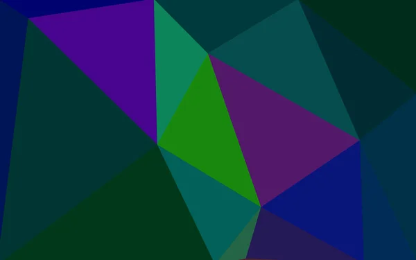 Πολύχρωμη σκούρο πράσινο, μπλε πολυγωνικό design pattern, που αποτελείται από τρίγωνα και κλίση στο στυλ του origami. — Διανυσματικό Αρχείο
