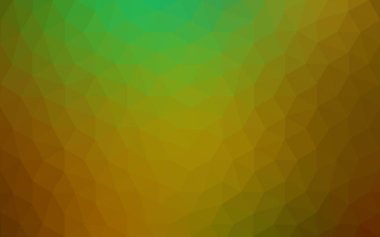 Üçgenler ve degrade origami tarzı oluşur çok renkli yeşil, sarı, turuncu poligonal tasarım deseni.