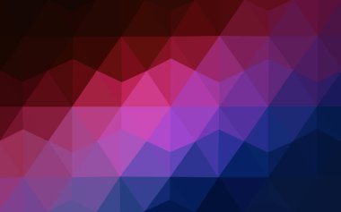 Koyu mavi kırmızı vektör üçgen mozaik arka planı saydam origami tarzı ile.