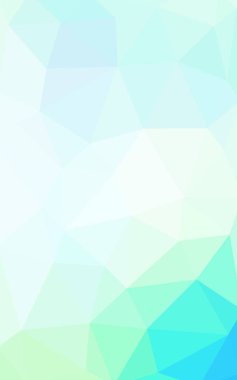 Üçgenler ve degrade origami tarzında oluşan ışık mavi köşeli tasarım deseni