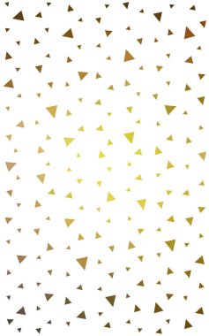Beyaz arka plan üzerinde renkli üçgenler ile koyu yeşil sarı örnek.