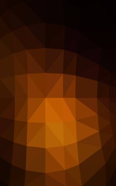 Asetat origami tarzı ile koyu turuncu üçgen mozaik arka plan.