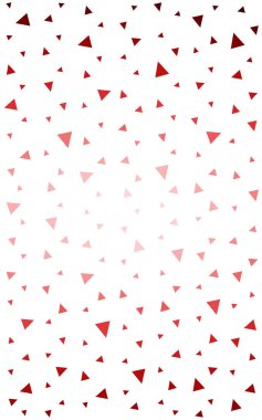 Işık kırmızı soyut desen beyaz arka plan üzerinde renkli üçgen oluşan.