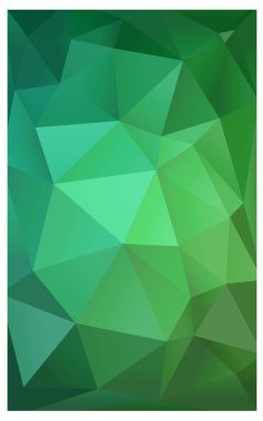 Yeşil Lowpoly arka plan boşluk ile ışık. Kullanılan geçirgenlik maskesi