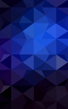 Üçgenler ve degrade origami tarzı oluşur koyu mavi köşeli tasarım deseni.