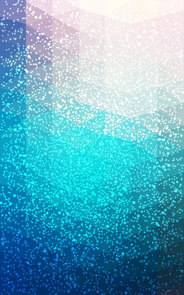 Hellblauer Neujahrskristall Hintergrund mit Schneeflocken. — Stockfoto