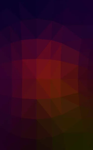 Dunkelgrün-rotes polygonales Muster. bestehen aus Gradienten-Dreiecken im Origami-Stil. — Stockfoto