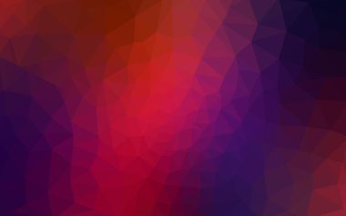 Üçgenler ve degrade origami tarzı oluşur çok renkli koyu mavi, kırmızı kenarlı tasarım deseni.