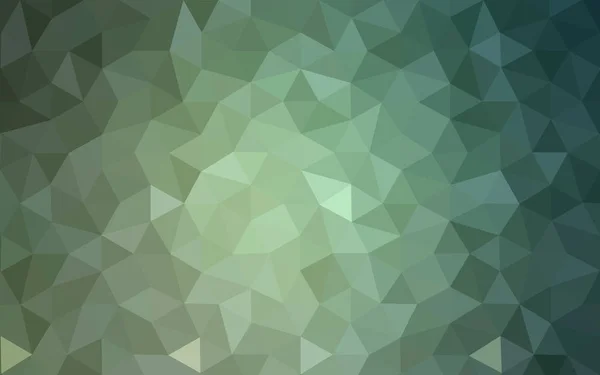 Modello di disegno poligonale verde, che consiste di triangoli e gradiente in stile origami . — Vettoriale Stock