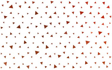 Beyaz arka plan üzerinde renkli üçgen oluşan hafif kırmızı vektör soyut desen.