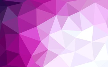 Üçgenler ve degrade origami tarzında oluşan hafif pembe poligonal tasarım deseni