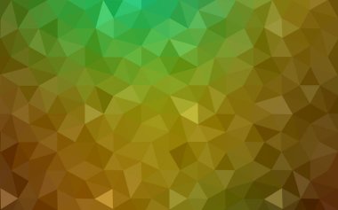 Üçgenler ve degrade origami tarzı oluşur çok renkli yeşil, sarı, turuncu poligonal tasarım deseni.