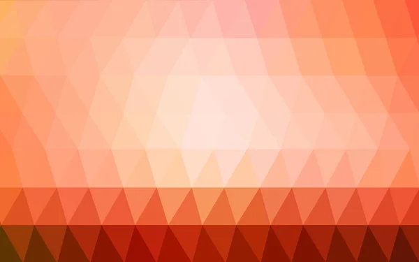 Hellroter Vektor-Dreieck-Mosaik-Hintergrund mit Transparenzen im Origami-Stil. — Stockvektor