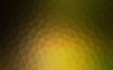 Üçgenler ve degrade origami tarzı oluşur çok renkli koyu yeşil, sarı, turuncu poligonal tasarım deseni.