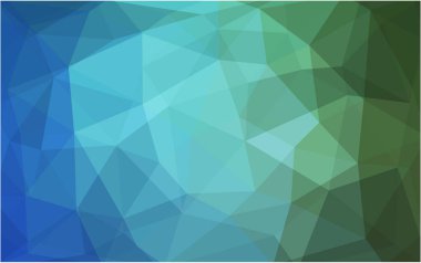 Açık mavi yeşil vektör üçgen mozaik renkli saydamlar origami tarzı ile.