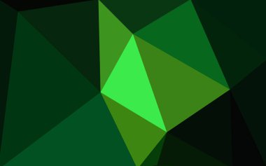 Üçgenler ve degrade origami tarzı oluşur koyu yeşil köşeli tasarım deseni.