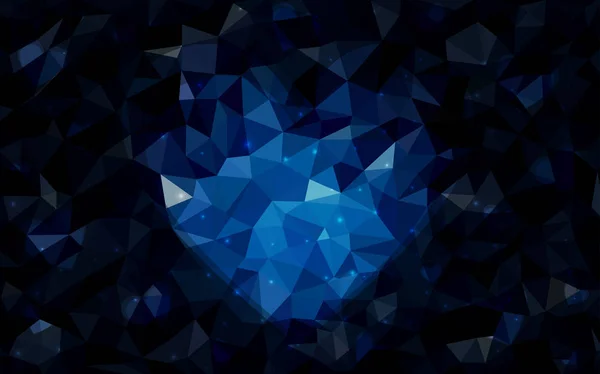 DARK BLUE Vector Abstract Triangle Geometrical Heart On White Polygonal Background DARK BLUE Vector Abstract Triangle Geometrical Heart On White Polygonal Background