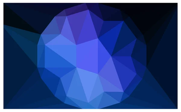 Donker blauwe vector prachtige geometrische Gemstone achtergrond met een grote diamant in centrum. — Stockvector