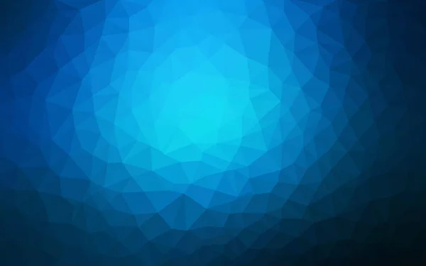 Patrón de diseño poligonal DARK BLUE. Consta de triángulos y gradiente en estilo origami . — Vector de stock