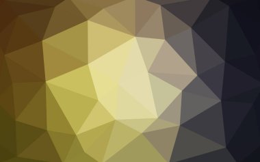 Üçgenler ve degrade origami tarzında oluşan ışık mavi-sarı poligonal tasarım deseni