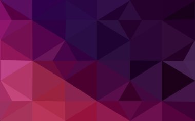 Üçgenler ve degrade origami tarzında oluşan koyu pembe poligonal tasarım deseni.