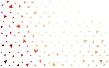 Beyaz arka plan üzerinde renkli üçgen oluşan ışık turuncu vektör soyut desen.