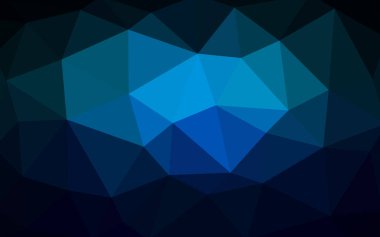 Üçgenler ve degrade origami tarzı oluşur koyu mavi köşeli tasarım deseni