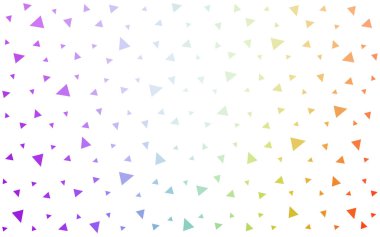 Işık çok renkli vektör desen beyaz arka plan üzerinde renkli üçgen ile.