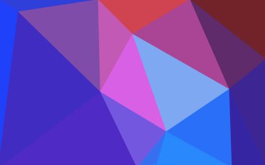 Üçgenler ve degrade origami tarzı oluşur çok renkli mavi, kırmızı kenarlı tasarım deseni.