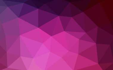 Üçgenler ve degrade origami tarzında oluşan koyu pembe poligonal tasarım deseni