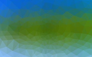 Üçgenler ve degrade origami tarzı oluşur çok renkli yeşil, mavi köşeli tasarım deseni.