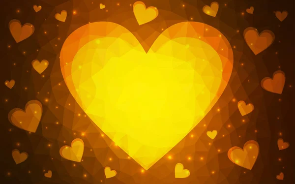 Καρδιά σκούρο πορτοκαλί διάνυσμα που απομονώνονται σε λευκό φόντο. — Διανυσματικό Αρχείο