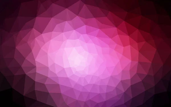 어두운 핑크 다각형 디자인 패턴, 삼각형 및 그라데이션 종이 접기 스타일에서의 구성. — 스톡 벡터