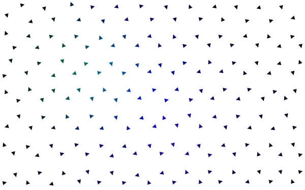 Azul escuro Padrão abstrato vetorial verde composto de triângulos coloridos sobre fundo branco . — Vetor de Stock